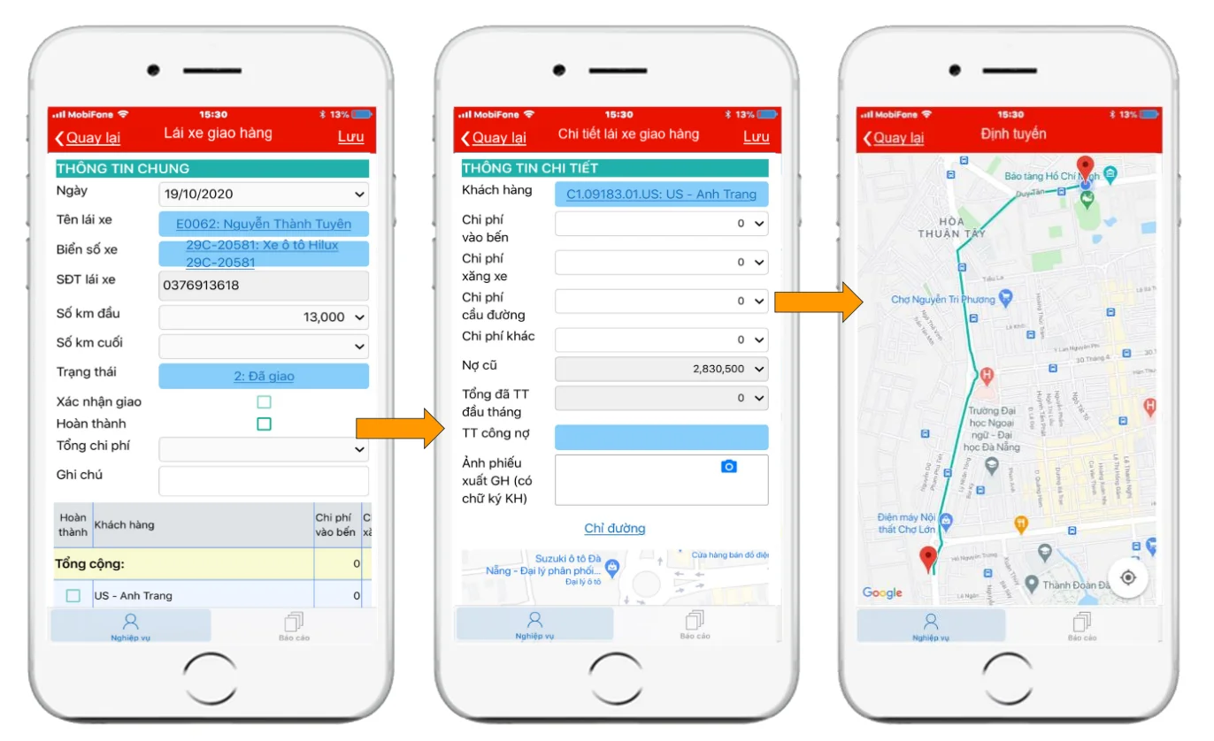 Apps cho lái xe giao hàng