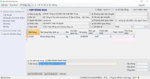 Mẫu form cập nhật và quản lý Hợp đồng mua