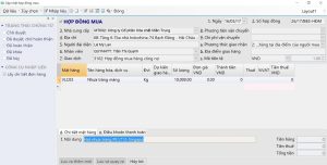 Mẫu form cập nhật và quản lý Hợp đồng mua