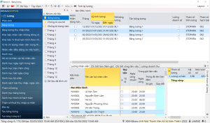 Bảng lương CBNV