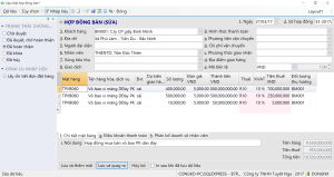 Mẫu form cập nhật hợp đồng bán