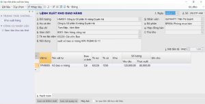 Mẫu form cập nhật lệnh xuất kho