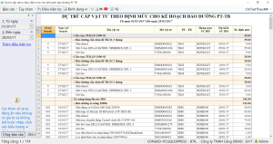  Báo cáo tính toán nhu vật tư