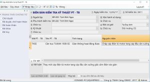 Cập nhật biên bản kiểm tra trước bảo dưỡng