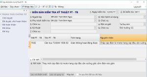 Cập nhật biên bản kiểm tra trước bảo dưỡng