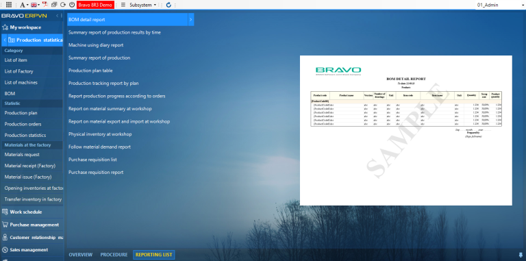 Production Management - Bravo