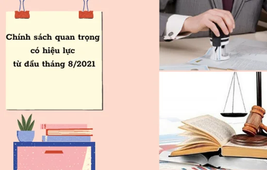 Chính sách mới có hiệu lực từ tháng 8/2021