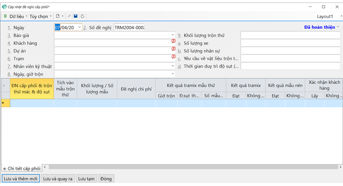 Đề nghị cấp phối
