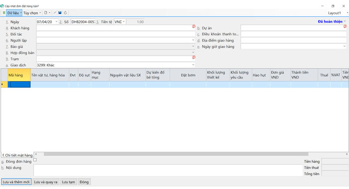 Đơn đặt hàng bán