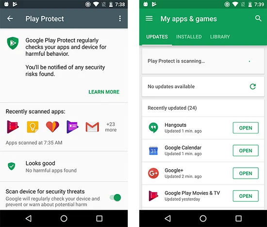 Tính năng mới của Google: Google Play Protect