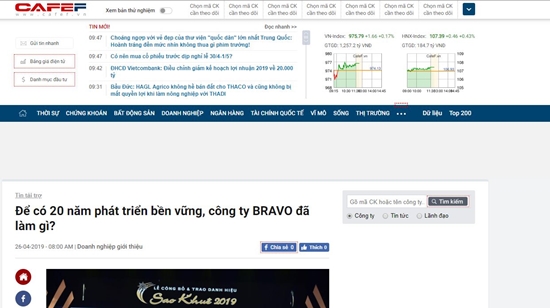 Để có 20 năm phát triển bền vững, công ty BRAVO đã làm gì?