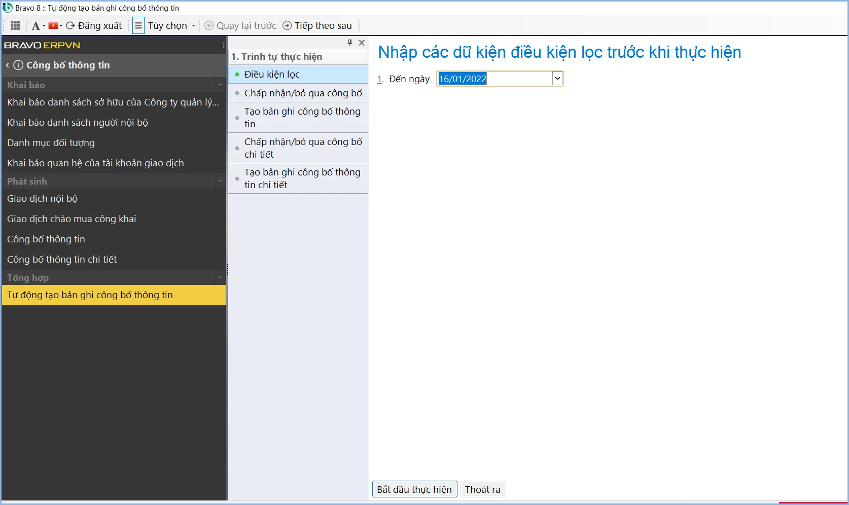 Tính năng Công bố thông tin cổ phiếu 2 Công bố thông tin cho các đối tượng khác