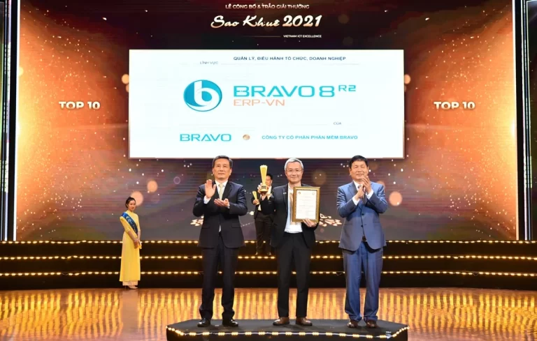 BRAVO 8R2 (ERP-VN) được công nhận TOP 10 Giải thưởng Sao Khuê 2021