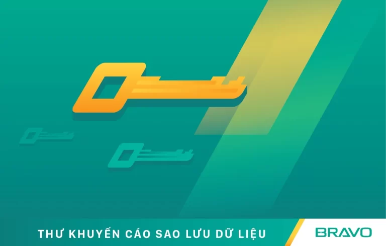 V/v sao lưu dữ liệu trên phần mềm BRAVO