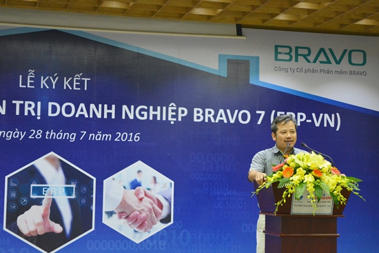 Ông Đào Mạnh Hùng – Giám đốc BRAVO phát biểu trong buổi lễ