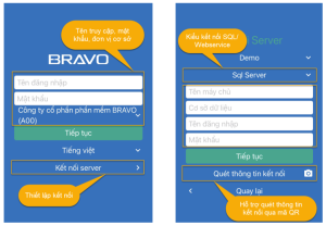 Giao diện đăng nhập Mobile APP