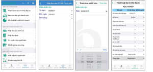Giao diện xem báo cáo trên app