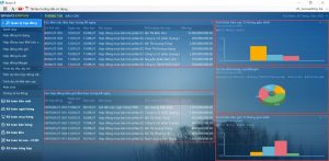 Giao diện quản lý hợp đồng trên phần mềm