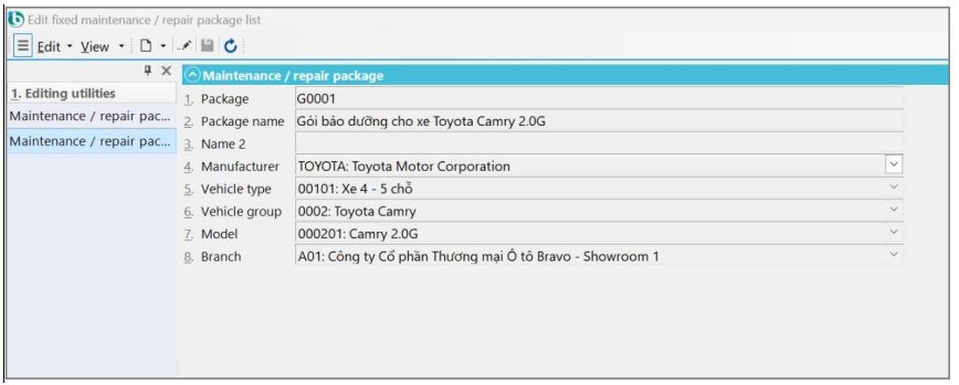 Declare regulations on maintenance and repair packages