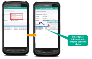 Scan barcodes to check fabric