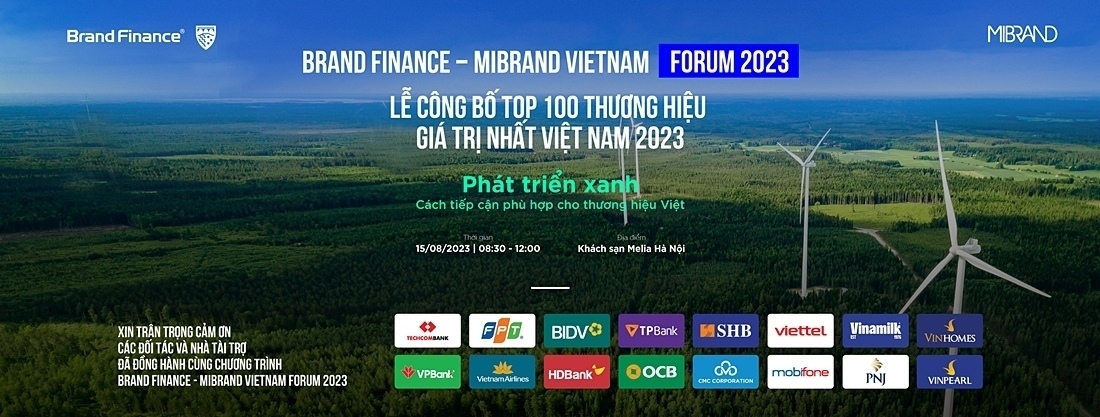 Lễ công bố Top 100 thương hiệu giá trị nhật Việt Nam 2023