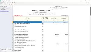 Bảng cân đối kế toán