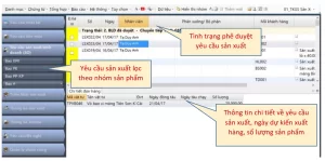 Tiếp nhận yêu cầu sản xuất