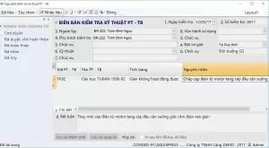 Cập nhật biên bản kiểm tra trước bảo dưỡng