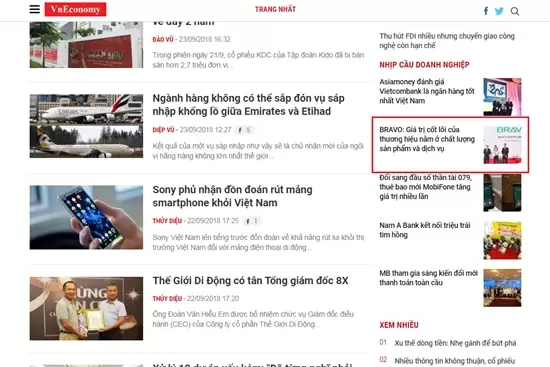 Giá trị của thương hiệu nằm ở chất lượng sản phẩm & dịch vụ