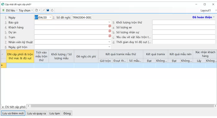 Đề nghị cấp phối