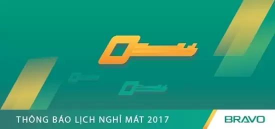 Thông báo lịch nghỉ mát 2017