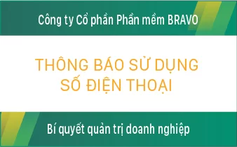 Thông báo sử dụng số điện thoại
