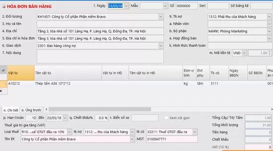 Cách làm phần mềm quản lý bán hàng trên hệ thống BRAVO