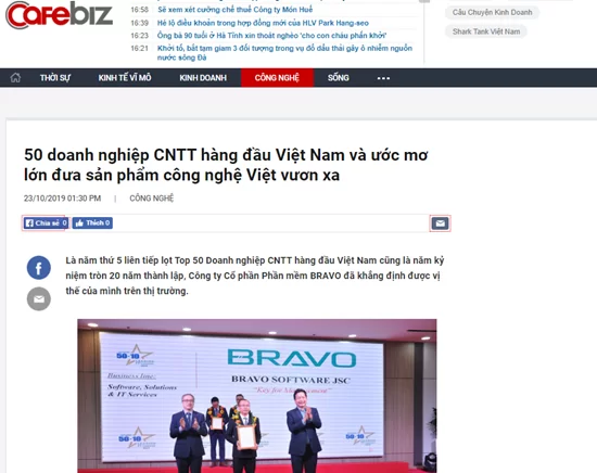 50 doanh nghiệp CNTT hàng đầu Việt Nam và ước mơ lớn đưa sản phẩm công nghệ Việt vươn xa