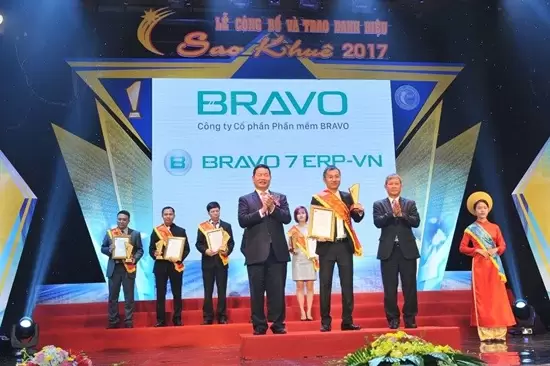 BRAVO 7 ERP-VN, giải pháp quản trị doanh nghiệp (ERP) duy nhất nằm trong Top 10 sản phẩm - dịch vụ xuất sắc nhất Sao Khuê 2017 