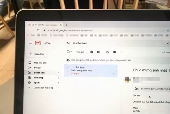 Cách hẹn giờ để gửi email tự động