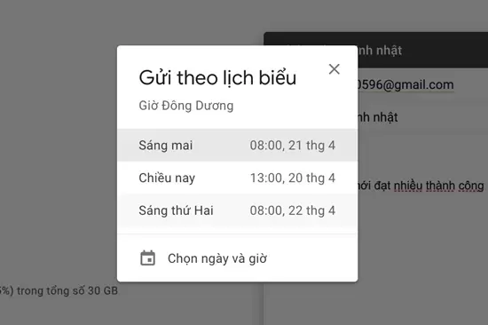 Thủ thuật Gmail: Cách hẹn giờ để gửi email tự động (6)