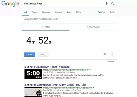Tính năng bấm thời gian