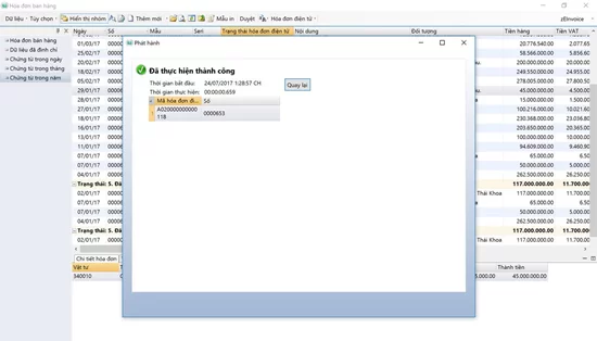 Một số hình ảnh tích hợp HĐĐT trên Phần mềm BRAVO