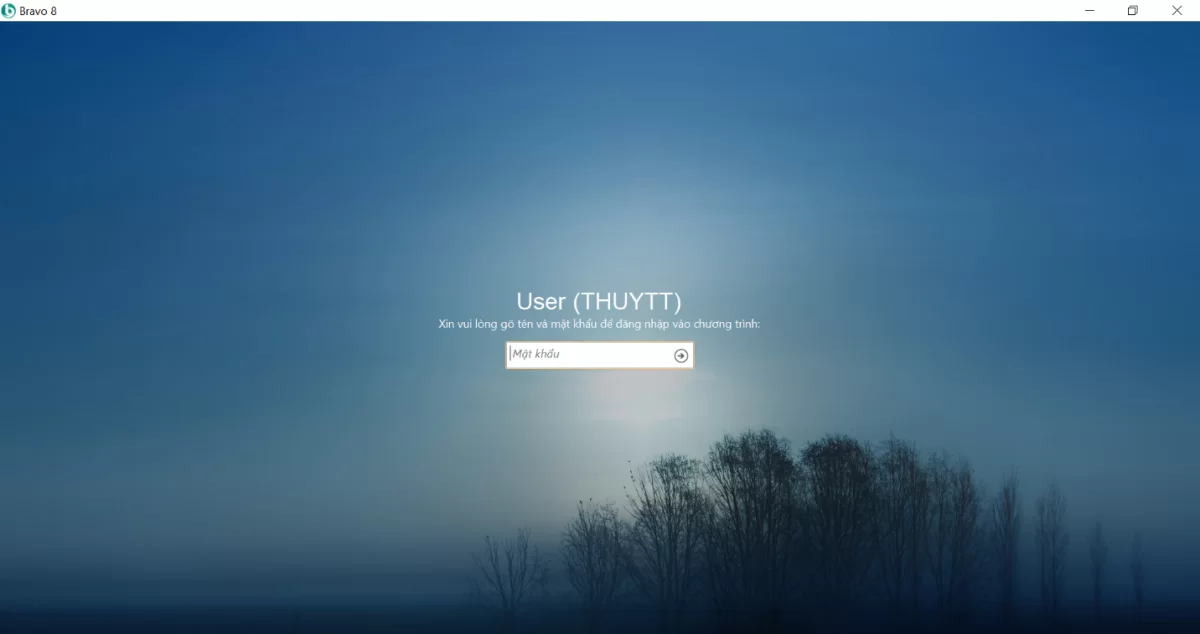 Giao diện nhập mật khẩu truy cập trở lại màn hình làm việc Giao diện nhập mật khẩu truy cập trở lại màn hình làm việc