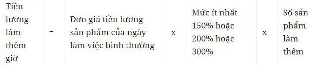 người lao động hưởng tiền lương theo sản phẩm