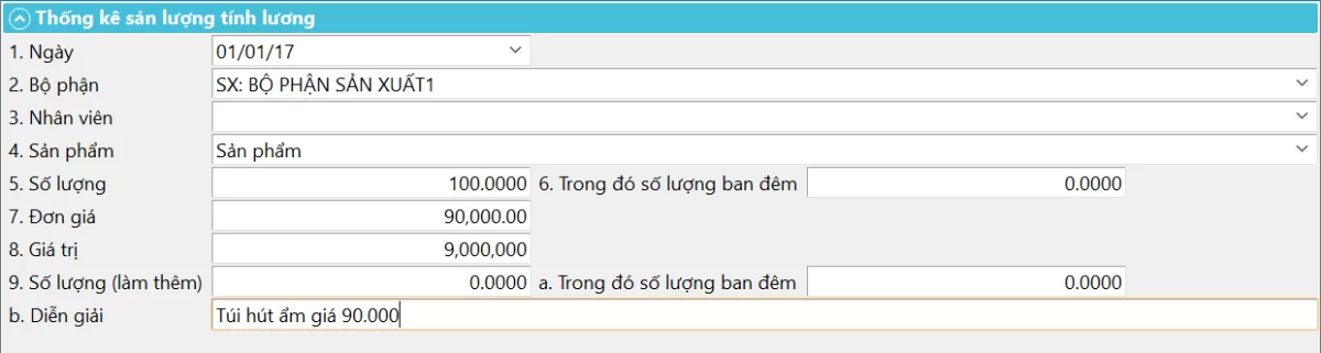 Cách tính lương trên phần mềm BRAVO (10)
