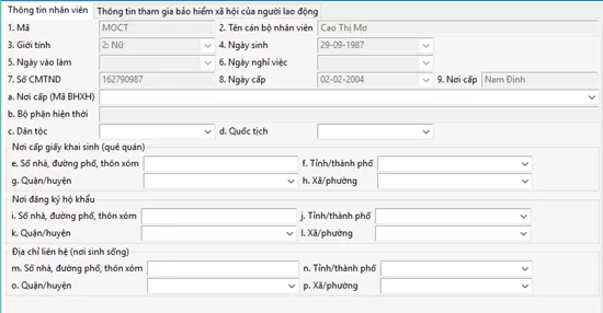 Tính năng quản lý Bảo hiểm xã hội của phần mềm BRAVO (Ảnh 1)