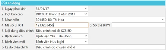Tính năng quản lý Bảo hiểm xã hội của phần mềm BRAVO (Ảnh 6)