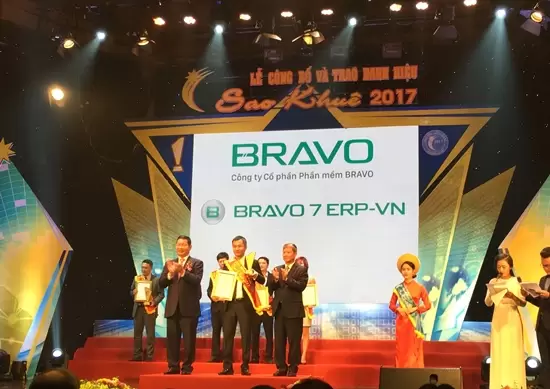 Lần thứ 2 liên tiếp BRAVO 7 ERP-VN lọt Top 10 Sao Khuê
