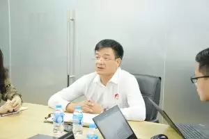 Ông Lê Anh Dũng – Phó Tổng giám đốc, Trưởng ban Đầu tư & Phát triển hệ thống Công ty CP Xây dựng Hợp Lực phát biểu tại buổi lễ