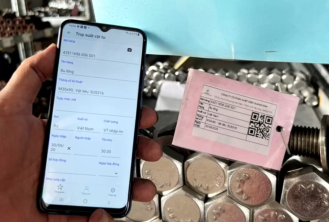 Ứng dụng phần mềm BRAVO App trong quản lý vật tư