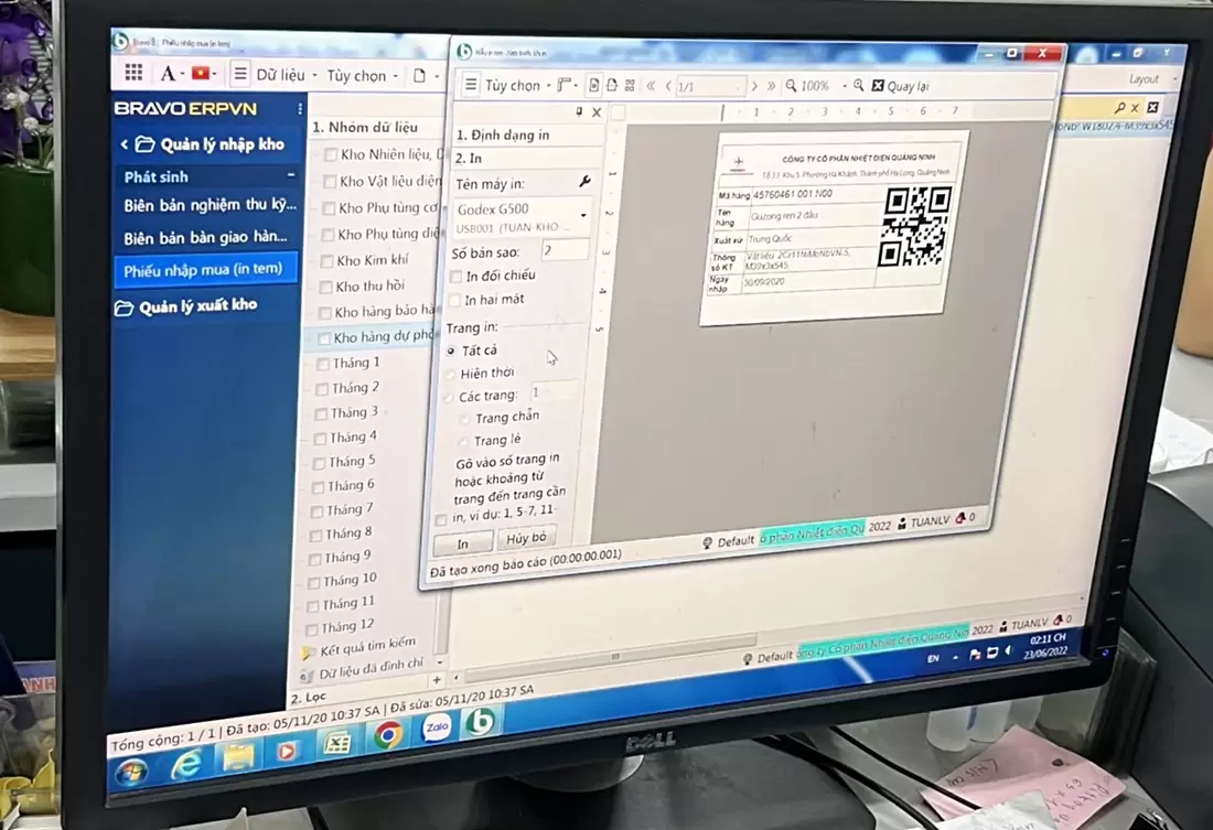 Nhiệt điện Quảng Ninh ứng dụng thành công phần mềm BRAVO