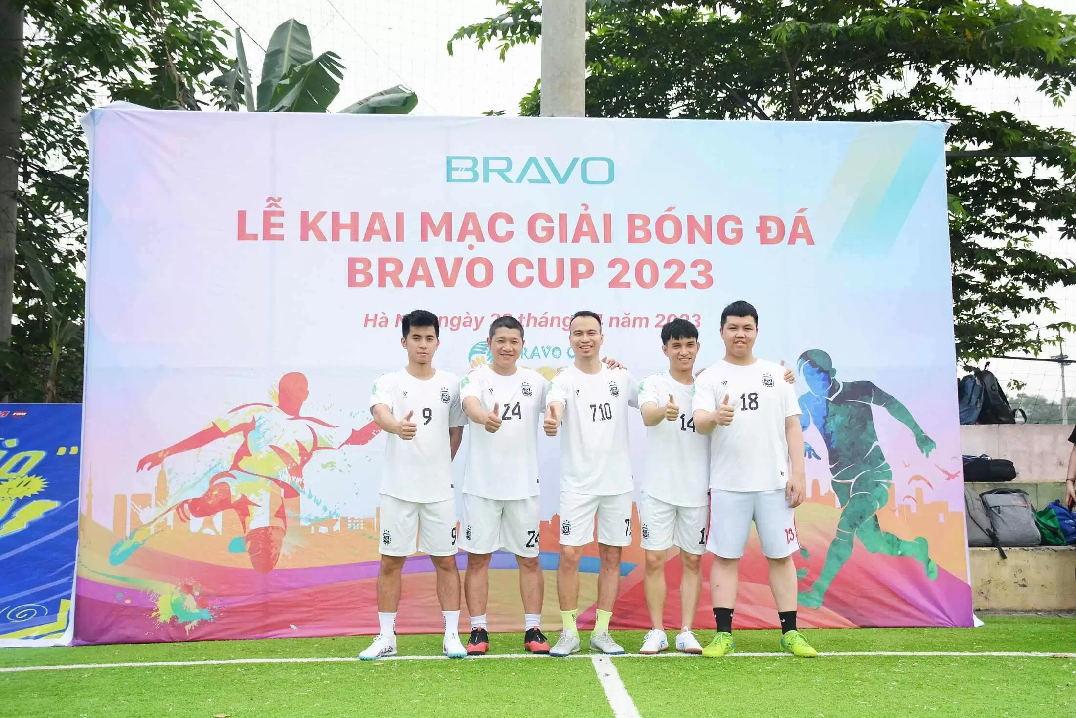 Đội tuyển TK46PT tại lễ khai mạc BRAVO Cup HN 2023