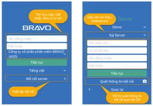 Giao diện đăng nhập Mobile APP